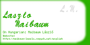 laszlo maibaum business card
